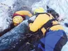Courtesy photos/Big Lake Fire Department Rescue personnel worked
in sub-zero temperatures to rescue a horse that had fallen through
ice on Christmas Eve. The horse is recovering and has a goo