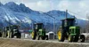 The iconic green and yellow belonging to John Deere tractors were among the dozens of tractors the participated in the 'Drive Your Tractor to Work Day' on Monday. Katie Stavick/Frontiersman