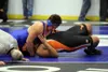 Marshall Pinard is on the verge of pinning West Anchorage's Poe Vaafuti during a 285-pound match in the championship semifinals of the Lancer Smith Memorial Friday in Wasilla. Pinard is one o