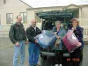 From left, Eliot Blom, superintendent of Ferguson Construction;
Rick DeAlba, project manager for Ferguson Construction; Jean Poole
with the Wasilla Seventh-Day Adventist Church and Wasilla Ma