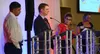 Former Alaska Gov. Sarah Palin, a Republican candidate for U.S. House, looks at fellow candidates Chris Bye and Nick Begich III during a candidate forum on Thursday, Sept. 22, 2022, in Fairba