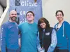 Palmer Junior Middle School principal Tom Lytle, student Jordan Johnson, teacher Esther Heck and assistant principal Claudia Berkley pose for a photo to celebrate Johnson’s win in this year’s