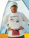 David Johnston rests in his tent after 116 miles on day one of Aravaipa Running's Across the Years race in Arizona, a 6-day event from Dec. 28, 2014 to Jan. 3, 2015. Johnston won the race wit