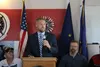 Senator Josh Revak spoke at the signing of SB 40 in Wasilla on Saturday Tim Rockey / Frontiersman