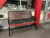 Welding students in Mr. Peterson's first hour Welding class created this bench from an old Chevy truck tailgate, which is now being raffled off. Courtesy Houston High School