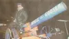 Frontiersman file photo Mike Schwartz stands behind the ‘Moose
Gooser’ during the 2002 Potato Bowl. Schwartz fired the Gooser,
Palmer’s 12-gauge cannon every time the Moose scored at a home g