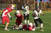 Colony senior Michael Bradley breaks a tackle during a 28-27 win over East Anchorage in the Division I quarterfinals. Tim Rockey/Frontiersman