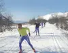 APU elite level skiers — including Oympians Kikan Randall, Holly
Brooks and Lars Flora — ski on Archangel Road in Hatcher Pass on
Monday. The Mat-Su Ski Club will continue to groom the road f