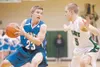 ROBERT DeBERRY/Frontiersman Palmer’s Jackson Buresh is
challenged for the ball by Colony’s Jared Turner during Friday’s
game at Colony High School.