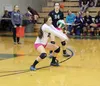 Palmer libero Carly Venzke collects a dig during a 2014 match against the Colony Knights. Venzke and the Moose will host either Wasilla or Colony during the first day of the Northern Lights C