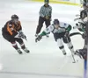 Alaska forward Andy Pearson brings the puck up the left wing
boards during a win over the Dawson Creek Rage earlier this season.
The Avs are currently locked in a four-way tie at the top of t