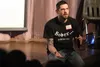 Kerby Kraus, a 30-year-old from Wasilla who represents the new Fiend 2 Clean substance abuse recovery effort, talks to Mat-Su students at a teen forum hosted by Wasilla High School on Thursda