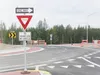 A roundabout at the intersection of Bogard Road and the new Trunk Road is open along Bogard/East Colony Schools Way. ANDREW WELLNER/Frontiersman