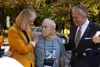 On Monday, Senator Lisa Murkowski presented WWII Navy veteran Harry Olivas, from Wasilla, with campaign medals and pins that he had not received. Also on hand was Senator Dan Sullivan. Photo 
