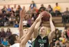 Palmer’s Hayden Niekamp fouls Colony’s Boyd Huffman as he shoots during Friday’s game at Palmer High School. ROBERT DeBERRY/Frontiersman.com