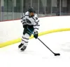Colony's Carson Lantto brings the puck from the backside of the net. Courtesy of Bruce Eggleston/matsusports.net