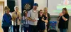 Pictured from left to right are ALA members Lucy Jarman, Margaret Anderson and Lisa Boyles, Little League President Dave Combs, ALA members Donna Maupin and Kate Hall, and special guest of ho