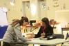 Election worker Kay Peterson helps Deborah Mayfield complete the form necessary to vote outside her precinct in this Frontiersman file photo. Mat-Su Borough residents have until Sept. 6 to re