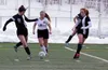 Junior Ashlynn Cornelisen plays the ball through traffic during a 1-1 tie against Chugiak at Colony High School. JEREMIAH BARTZ/ Frontiersman