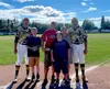 The Fellman family hosted Mat-Su Miners pitchers Nate Rolka and Dan Frake in 2022. Courtesy photo
