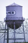 The Palmer water tower looms over the Mat-Su Pretrial facility Friday afternoon. BRIAN O'CONNOR/Frontiersman