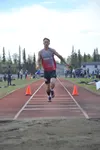 Dylan Jeffus competes in the Region III triple jump. Jeff Helminiak/Peninsula Clarion