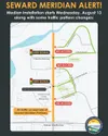DOT crews will begin installing a median on Seward Meridian between Palmer-Wasilla Highway and Cottonwood Creek on Wednesday, August 13.During this work, the intersections at East Meridian Lo
