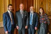 Greenberg (left) poses for a photo with Dan Sullivan (middle left). Courtesy of Office of U.S. Senator Dan Sullivan.