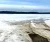 Willow Lake behind the Willow Community Center. The Matanuska-Susitna Borough suggests not going out on the ice, even if it looks safe for vehicle or walking travel. Kyle Wilkinson/For the Fr