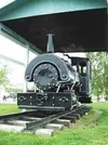A train engine that has become a Palmer landmark during the past
few decades got a makeover this summer, including some fresh paint.
Photo by EOWYN LeMAY IVEY/Frontiersman.