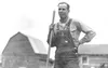 Bill Hecker, dubbed by his daughters 'Daddy Gothic,' pauses from his work on his Campbell Road farm in 1949. Courtesy Hecker family