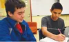 Exchange student Victor Sayar works on a question with Wasilla High School junior Travis Webb in Amy Anderson’s 7th hour Chemistry class. Victor is from Belo Horizonte, Brazil. Photo courtesy