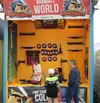 Alaska State Fair vendor veterans Aube and Dune Strickland have been selling their Whombatz foam swords for 15 years, starting in 2006 when Aube was 11 and Dune was 14. Tim Rockey/Frontiersma