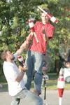 Brothers from different Mothers Juggling duo entertain the crowd
Friday afternoon at the Alaska State Fair. ROBERT
DeBERRY/Frontiersman