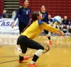 Susitna Valley freshman libero Maris Mossanen receives a serve during a loss to Unalaska in the 2A state championship match. Bruce Eggleston/matsusports.net