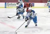 Palmer forward Jack Reeves (21) reaches for the puck as Luke
Wild (6) follows during a 5-2 win over the Wasilla Warriors in the
North Star Conference title game Saturday in Soldotna. Photo co