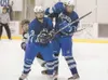 ROBERT DeBERRY/Frontiersman Colony'€™s Trever Nickerson looks
around Palmer forward Dalton Buness and defenseman Connor
Hannan.