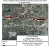 The areas shaded red will be impacted during roving shoulder work closures as crews make repairs and maintenance to light fixtures on Thursday and Friday. Courtesy Matanuska-Susitna Borough