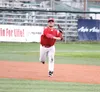 Wasilla infielder Hank Boyer makes the throw to first base during the 2015 ASAA/First National Bank State Baseball Championships at Mulcahy Stadium in Anchorage. The Warriors finished fourth 