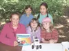Photo courtesy of Judy Koskela Team Robo-Girls shows off its
newly constructed robot at Winding Trails Girl Scout Day Camp.