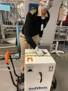 Sara Doran-Atchison recieves a shipment of COVID-19 vaccines at the Alaska Native Medical Center Monday. Courtesy of Kara King