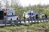 A patient is loaded into a waiting air ambulance for the flight to an Anchorage trauma center. HEATHER A. RESZ/Frontiersman