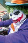 Todd Gilbert poses for a picture at the 2012 Halloween Hollow at Raven Hall on the Alaska State Fairgrounds Wednesday evening. ROBERT DeBERRY/Frontiersman