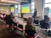 Tanya Iden, a consultant with Agnew Beck, leads a July 30 community meeting in Wasilla to explore the idea of opening a children's museum in the Mat-Su Borough. Amy Bushatz/For the Frontiersm