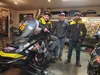 Robbie Schachle (left), Andy George (middle) and Brad George take a break from their final preparation pose for a photo. Jacob Mann/Frontiersman