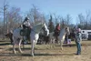Riders prepare for an hour-long trek on horseback from the Sutton-area Elks Lodge on Saturday, Oct. 15. The horses were provided by Equine Assisted Therapy Alaska for the annual event hosted 