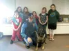 Members of Girl Scout Troop No. 941 of Wasilla pose with Alaska State Trooper Minor and canine officer, Chevron. The girls have been learning about dog care and training. Submitted photo