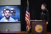 Alaska Department of Health and Social Services Commissioner Adam Crum speaks on a teleconference during a press conference hosted by Gov. Mike Dunleavy. Courtesy of Austin McDaniel/Alaska Go