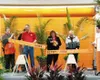 Wasilla Mayor Dianne M. Keller cuts the ceremonial board
Wednesday night in celebration of Home Depot's grand opening this
week. Photo by JOEL DAVIDSON/Frontiersman.