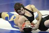 Houston senior Aaron Drake pins an opponent from Bethel durng the Lancer Smith Duals earlier this season. Drake is shooting for his second state title during the ASAA/First National Bank 123A